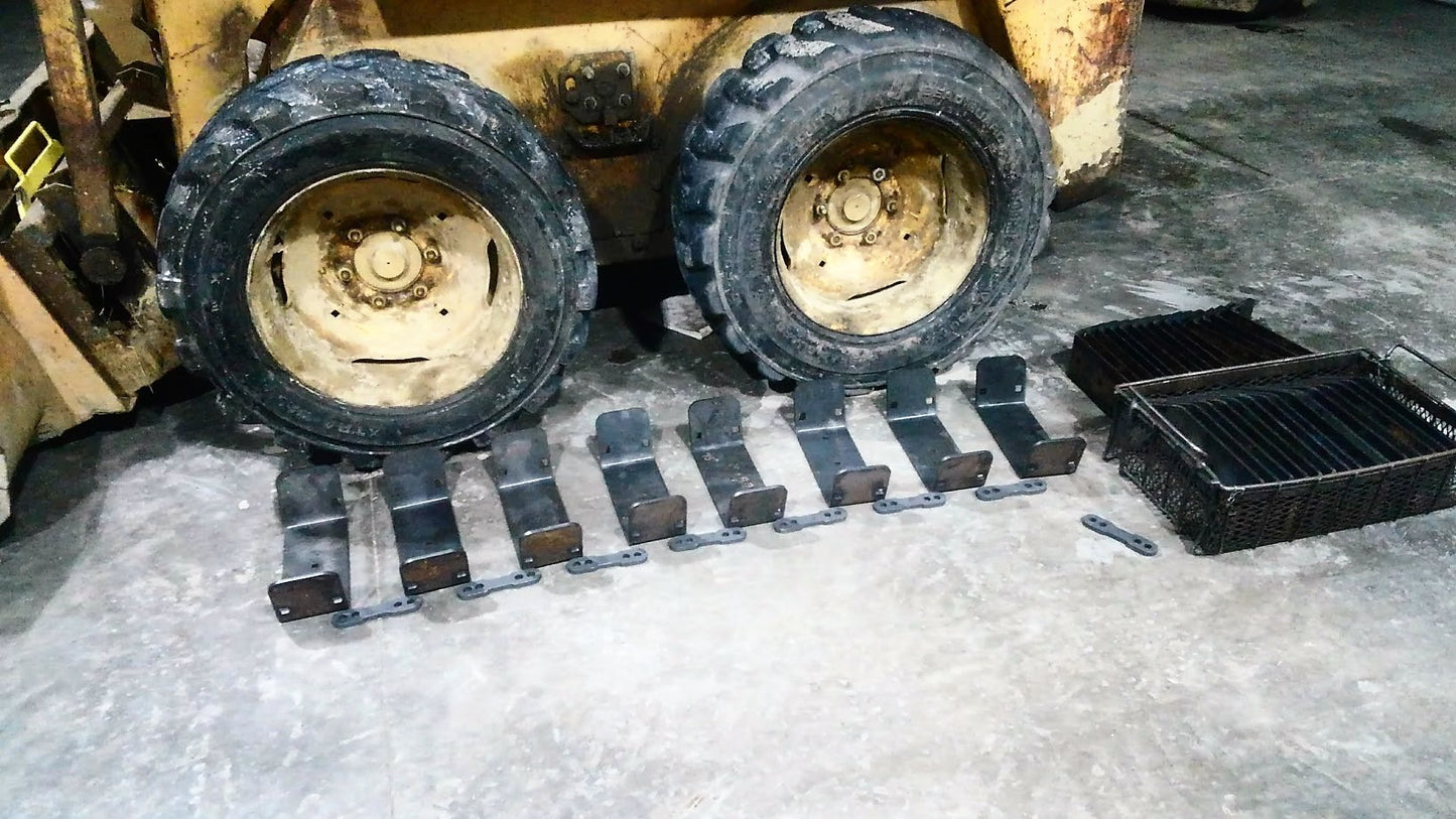 Custom Skid Steer Loader Over Tire Steel Tracks "OTT" 12x16.5 Tires