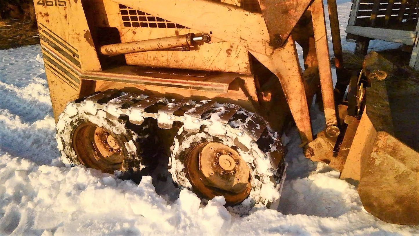 Custom Skid Steer Loader Over Tire Steel Tracks "OTT" 12x16.5 Tires