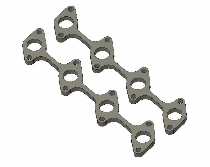 Exhaust Manifold Flange Set for 2003-2010 Ford 6.0l 6.4l Powerstroke Diesel