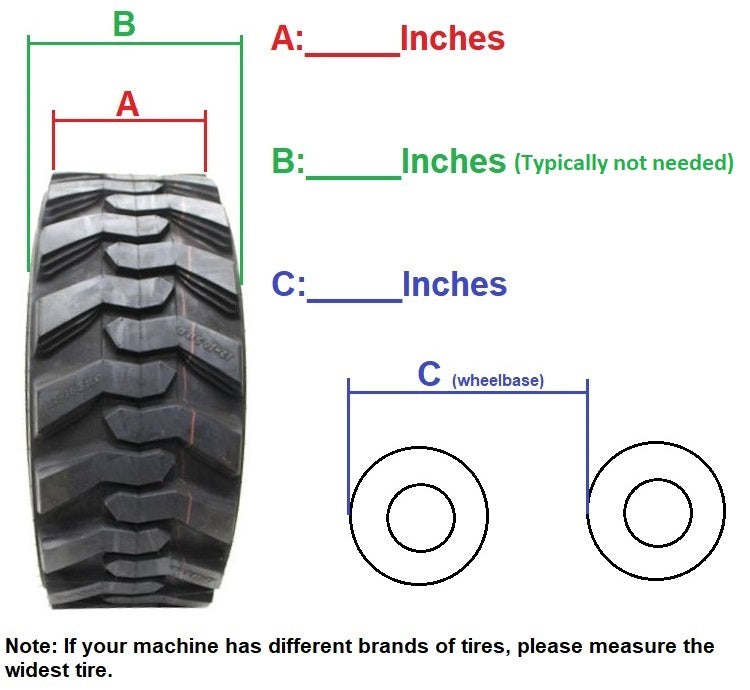 Custom Skid Steer Loader Over Tire Steel Tracks "OTT" 12x16.5 Tires