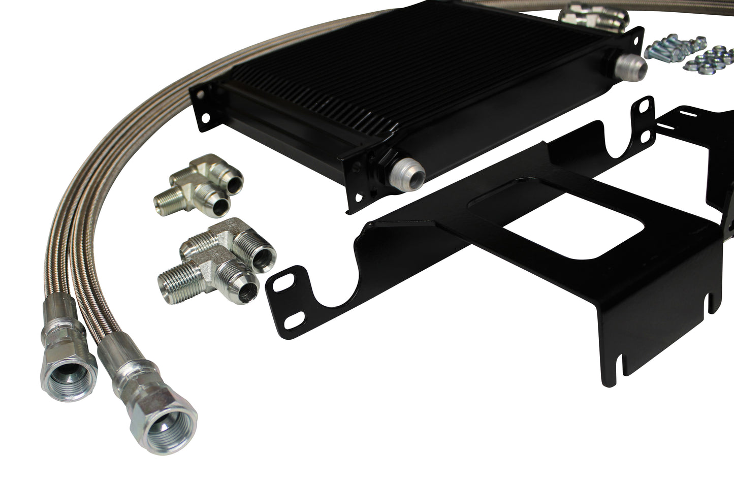 Oil Cooler & Braided Stainless Line Kit for 6.5l 1992-2000