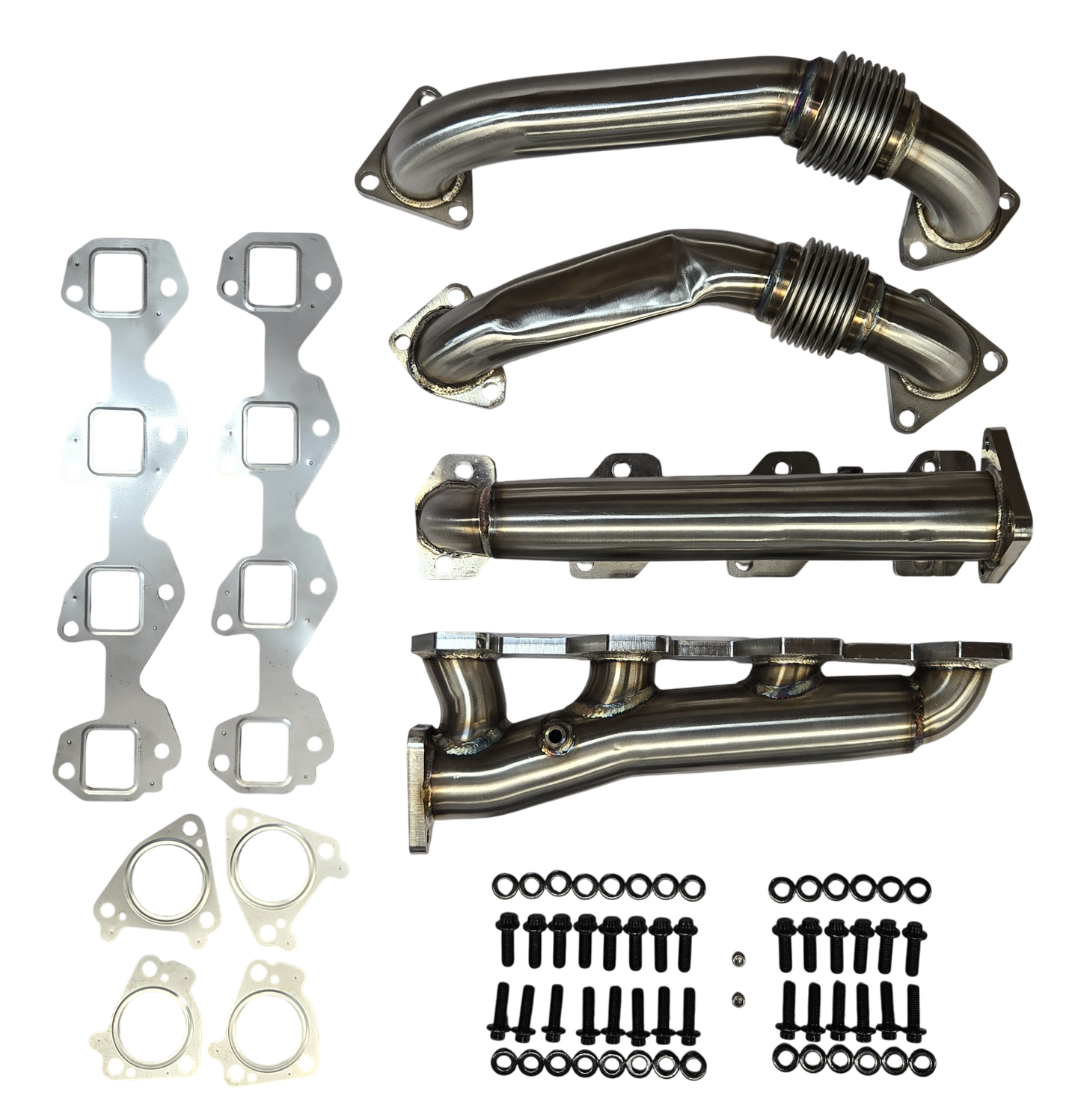 Fabricated High Flow Exhaust Manifolds & Up Pipes for 6.6 Duramax 2001-2004 LB7