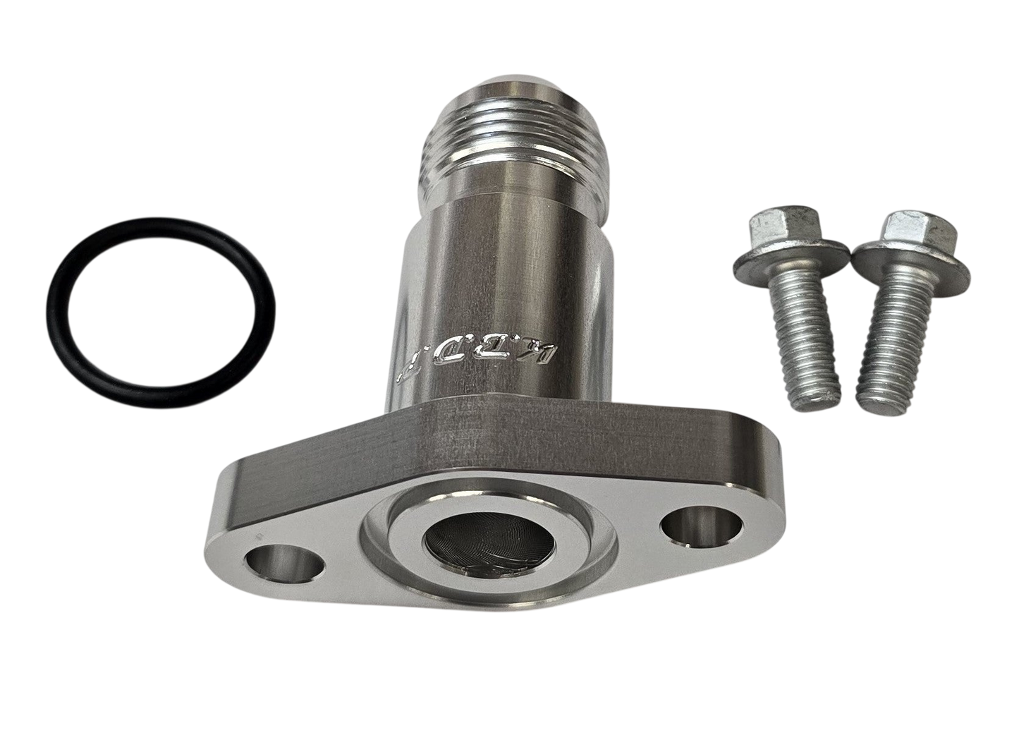 -12AN Billet Turbo Oil Return Drain Line Engine Adapter for 2001-16 6.6l Duramax