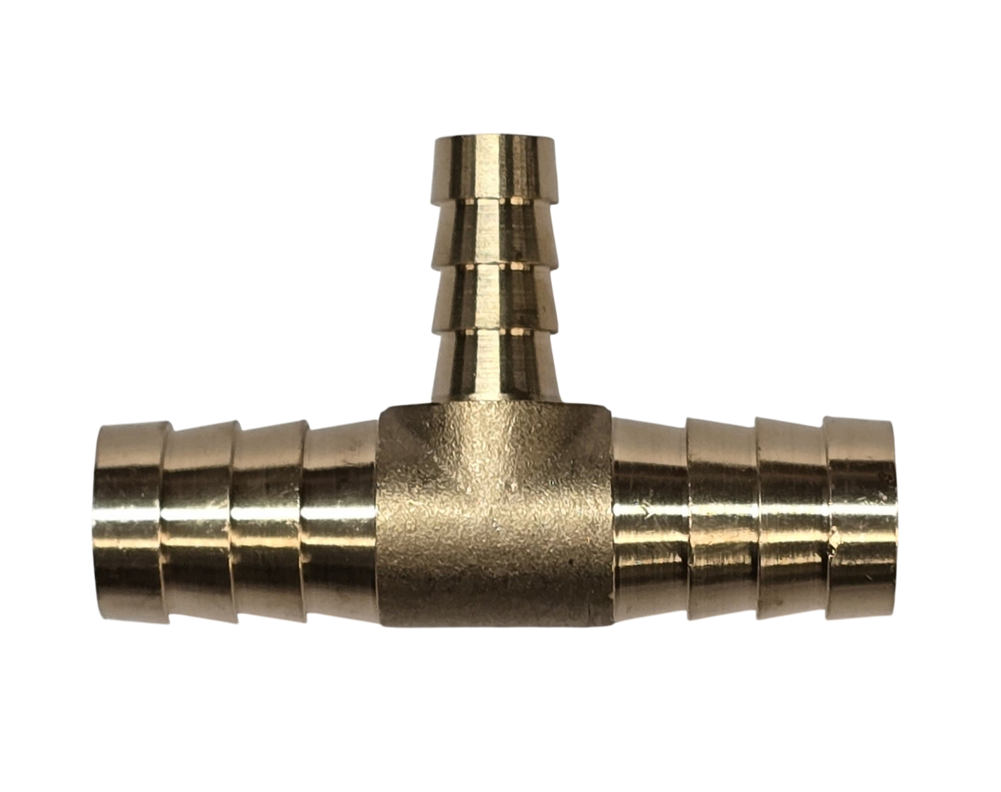 Reducer Hose Barb Tee Fitting 5/8" x 3/8" x 5/8" Brass