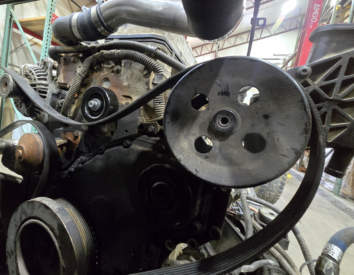 Power Steering Pump Relocation Bracket for 5.9l 6.7l Cummins