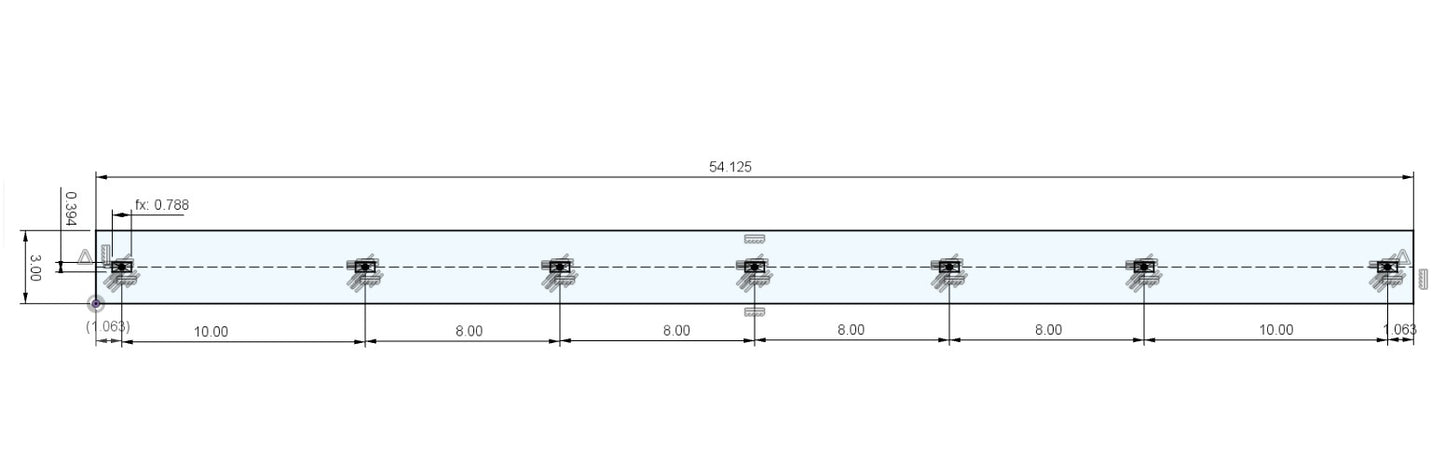 Heavy Duty 3/8 Thick x 54" Plow Wear Bar Cutting Edge for WARN Snow Plow