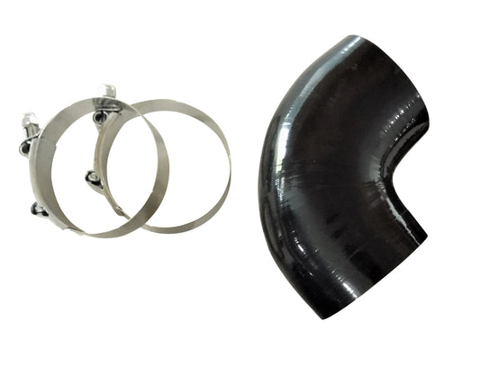 90 Degree Elbow Silicone Coupler with Clamps