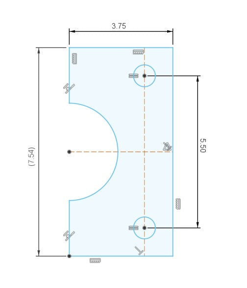 4pcs 4-Link Rear Axle Mount Weld On Tabs Brackets 2 Hole