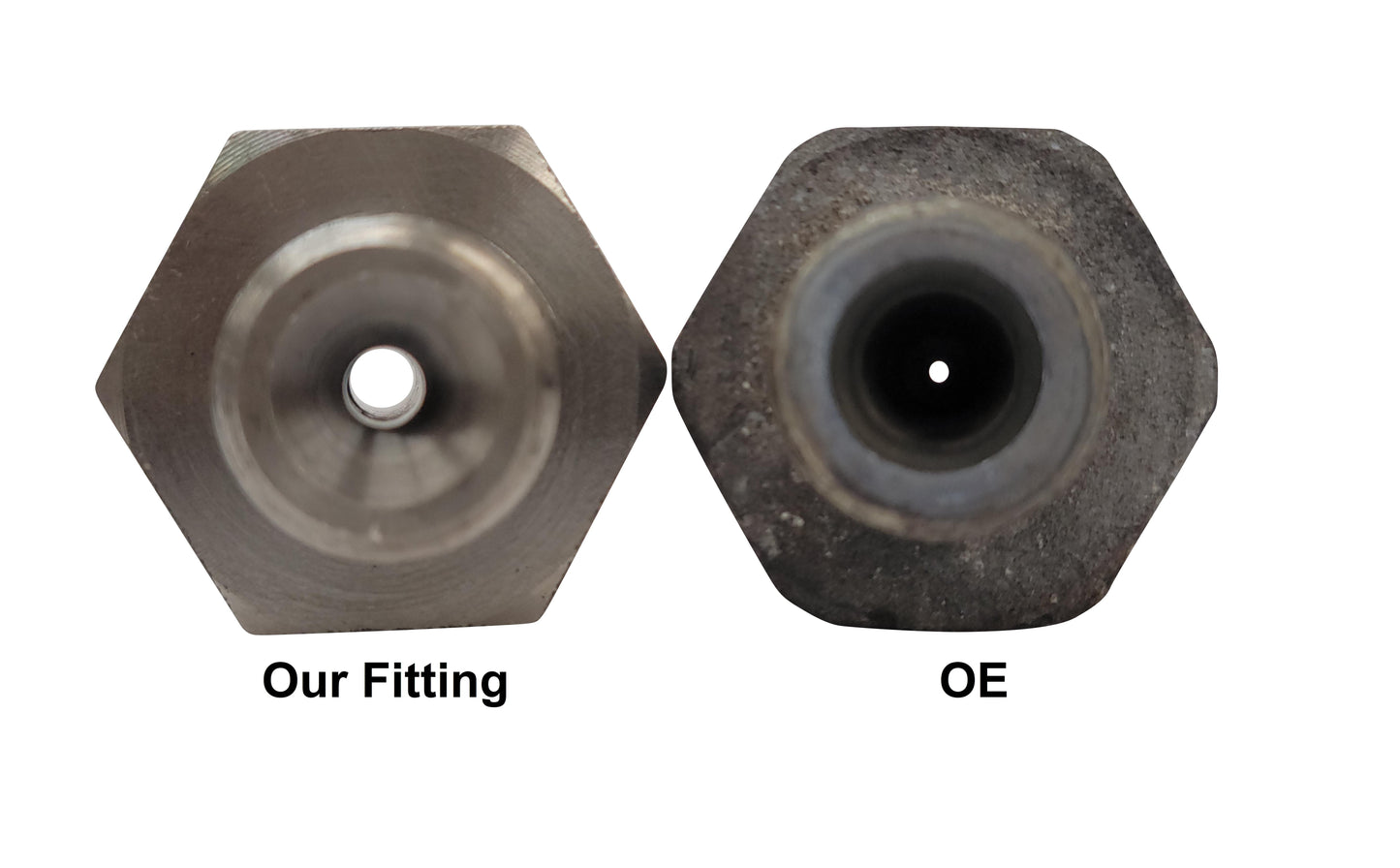 Ported Fuel Rail Fitting for 2004.5-2010 Chevy GMC LLY LBZ LMM 6.6l Duramax