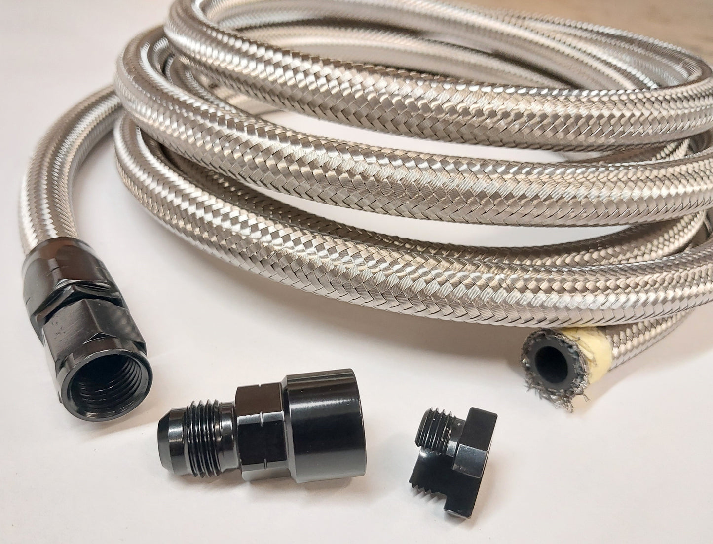 Tank to Engine Stainless Steel Fuel Line Kit for 2001-2010 6.6 Duramax Chevy GMC