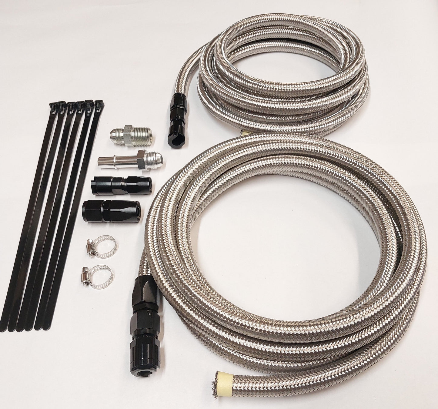 Tank to Engine Stainless Steel Fuel Line Kit for 2001-2010 6.6 Duramax Chevy GMC