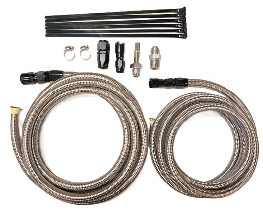 Stainless Steel Fuel Line Kit for 2001-2010 6.6 Duramax Chevy GMC