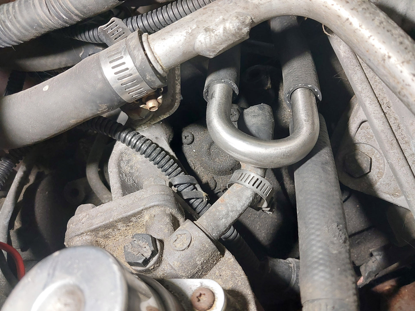 Stainless Barbed Fuel Filter Base Bypass Delete w/ Bleeder for 2001-2016 6.6l Duramax