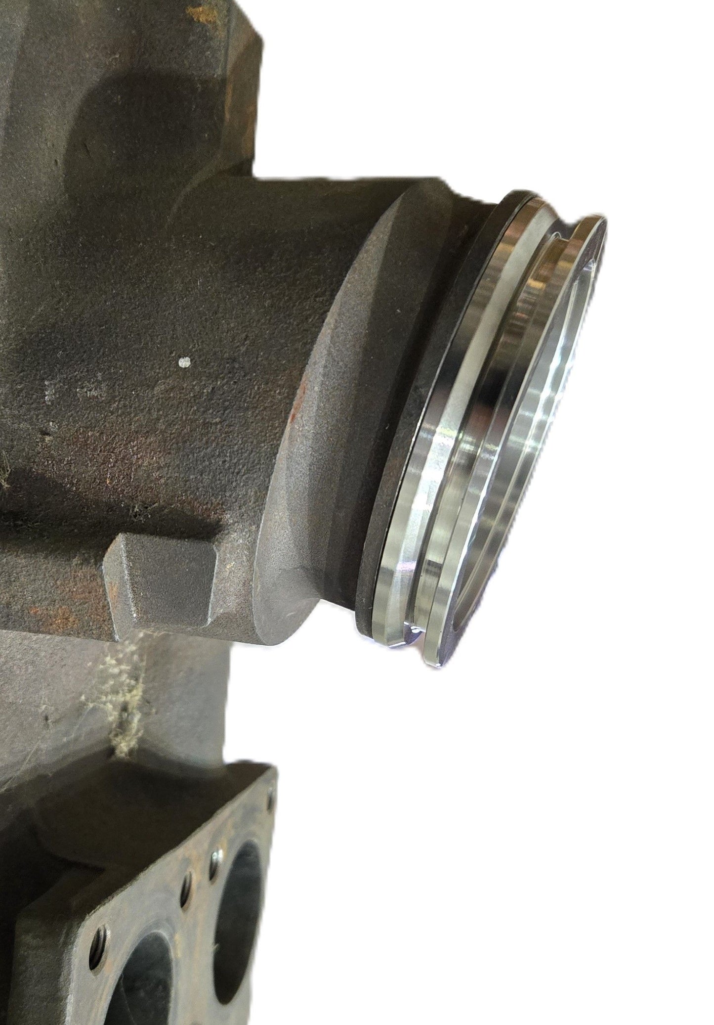 Stainless Upper Downpipe Turbo Outlet V-band Flange for 6.6l 2005-2016 Duramax