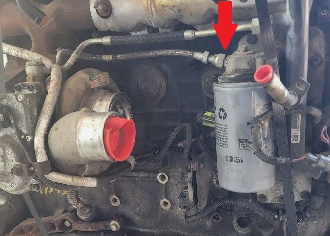 -6 Aftermarket Turbo Oil Supply Fitting Line Fitting for 6.7l Cummins