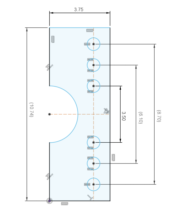 4pcs 4-Link Rear Axle Mount Weld On Tabs Brackets 6 Hole