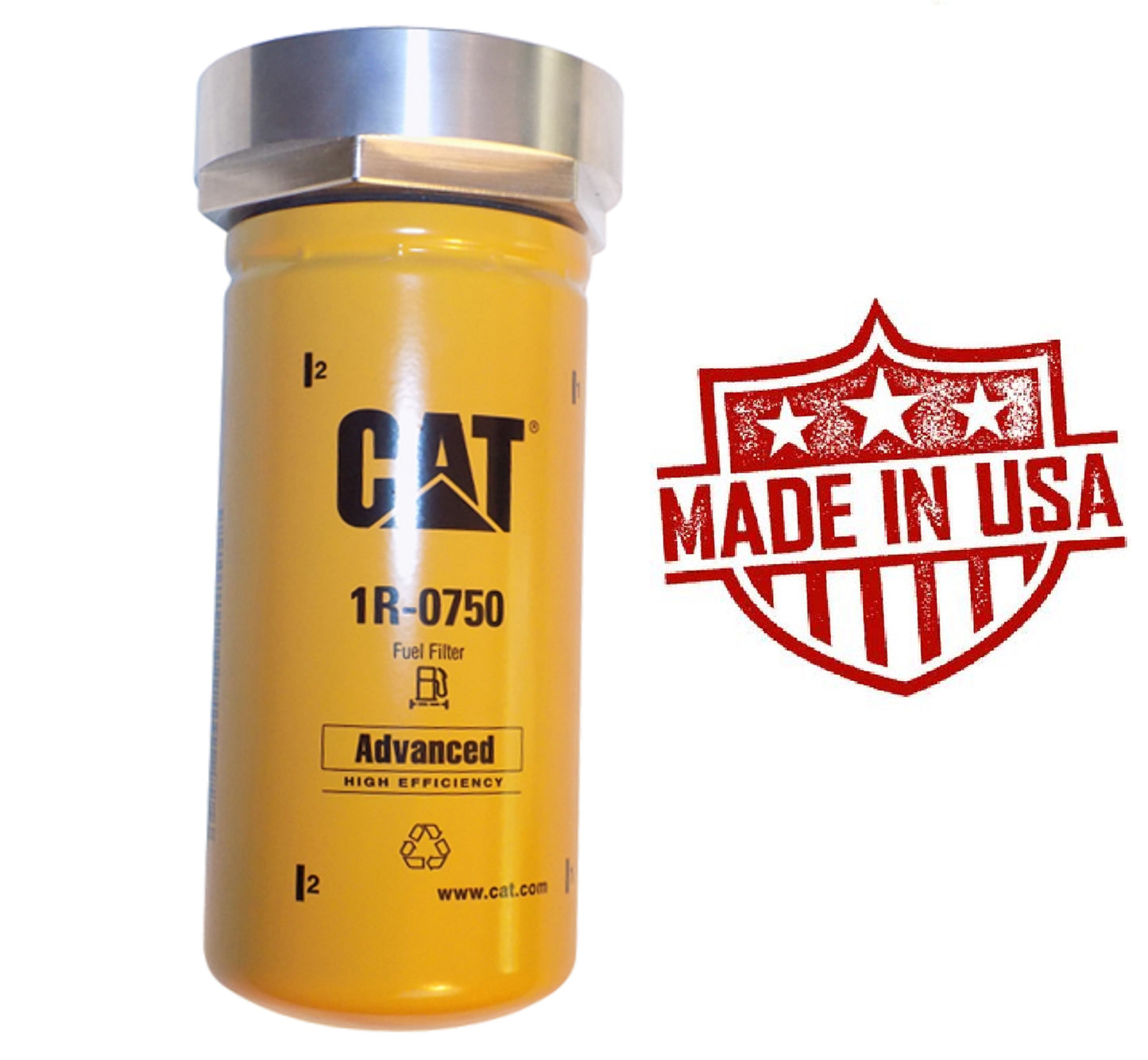 CAT Fuel Filter Adapter W/ 1R-0750 Filter for 2001-2016 Duramax 6.6l