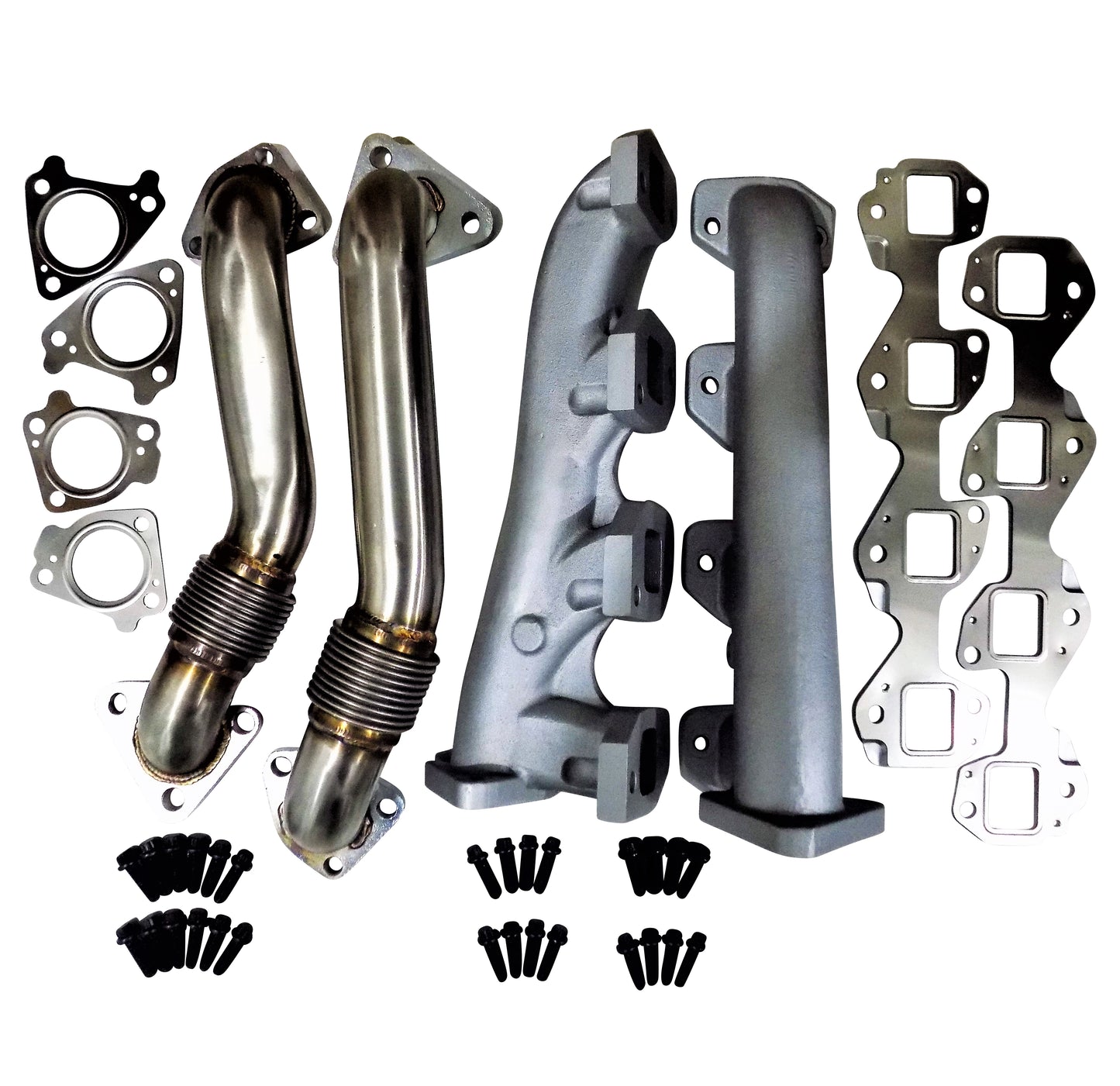 High Flow Exhaust Manifolds & Up Pipes for 6.6 Duramax 2001-2004 LB7