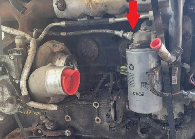 '-6 Aftermarket 90° Turbo Oil Supply Fitting Line Fitting for 6.7l Cummins