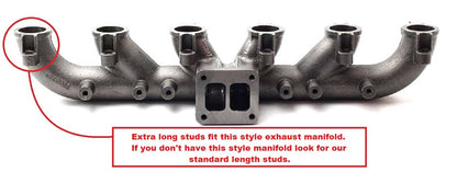 Extra Long Exhaust Manifold Stainless Stud Kit for 1st Gen 12V 5.9l Cummins Diesel