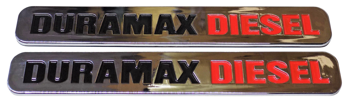 Kb6 Emblems 6.6l Duramax Diesel Chrome Door Badges Emblems Pair Set of 2 – KB ...
