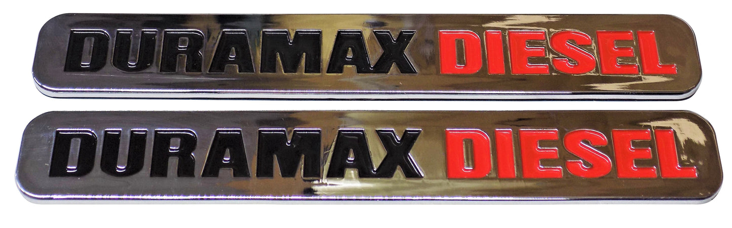 Set of Chrome Door Badges Emblems for 6.6l Duramax Diesel Pair