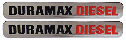Set of Chrome Door Badges Emblems for 6.6l Duramax Diesel Pair
