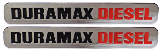Set of Chrome Door Badges Emblems for 6.6l Duramax Diesel Pair