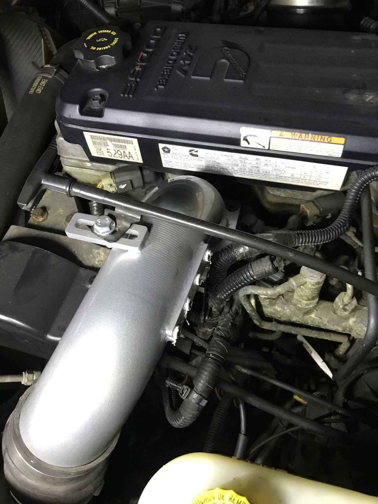 3" High Flow Intake Horn for 1998.5-2007 Dodge 5.9l Cummins 24V Turbo Diesel