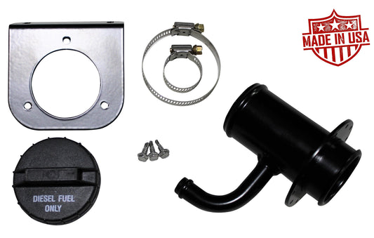 2" Diesel Fuel Filler Neck Mount Kit for Flatbed or Service Body