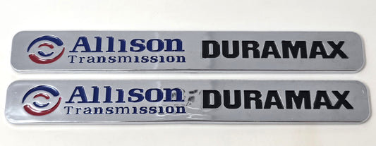 Set of Chrome Door Badges Emblems for 6.6l Allison Duramax Diesel Pair