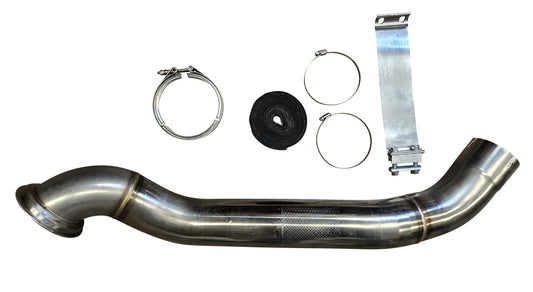 Compound Twin Turbo Exhaust Downpipe for 2001-2010 6.6l Duramax