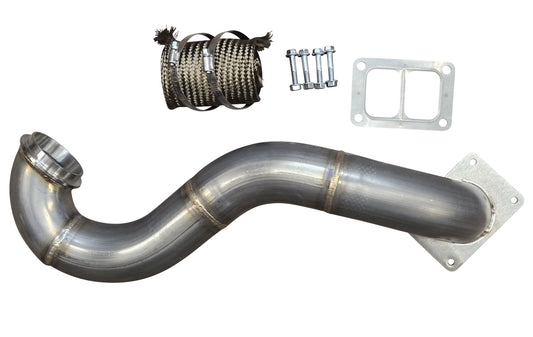 Compound Twin Turbo Exhaust Connector Pipe for 2005-2010 6.6l Duramax