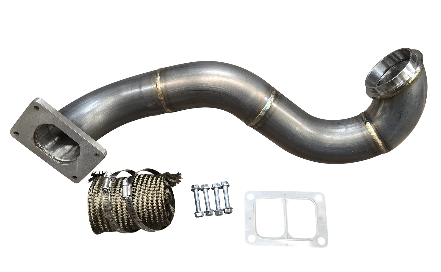 Compound Twin Turbo Exhaust Connector Pipe for 2005-2010 6.6l Duramax