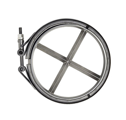 "Short" 5in Marmon Flare S400 *T6 Foot* Downpipe Turbo Guard Cross Bolts Flare Flange & Clamp
