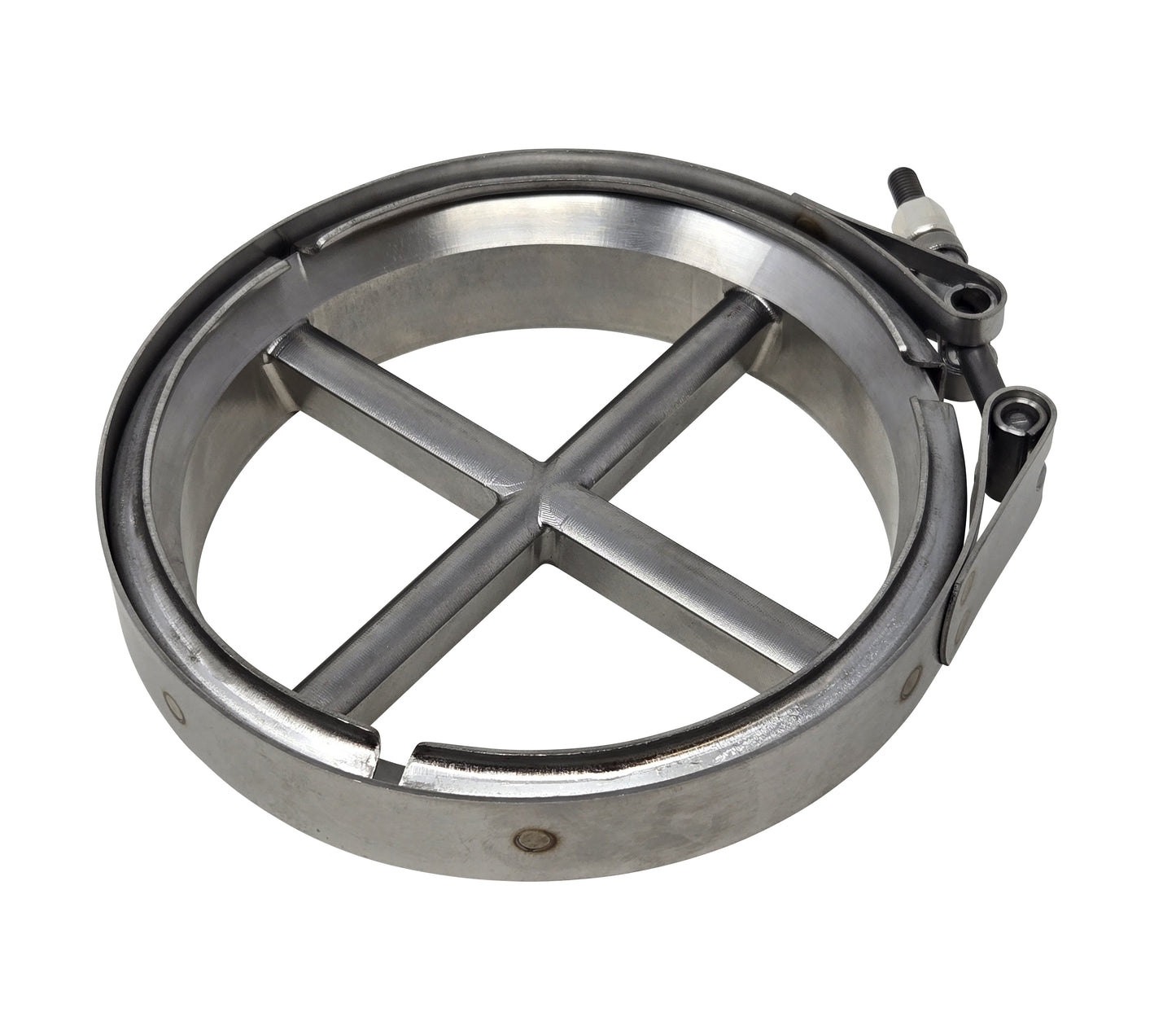 "Short" 5in Marmon Flare S400 *T6 Foot* Downpipe Turbo Guard Cross Bolts Flare Flange & Clamp