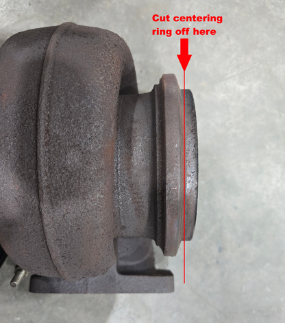"Short" 5in Marmon Flare S400 *T6 Foot* Downpipe Turbo Guard Cross Bolts Flare Flange & Clamp