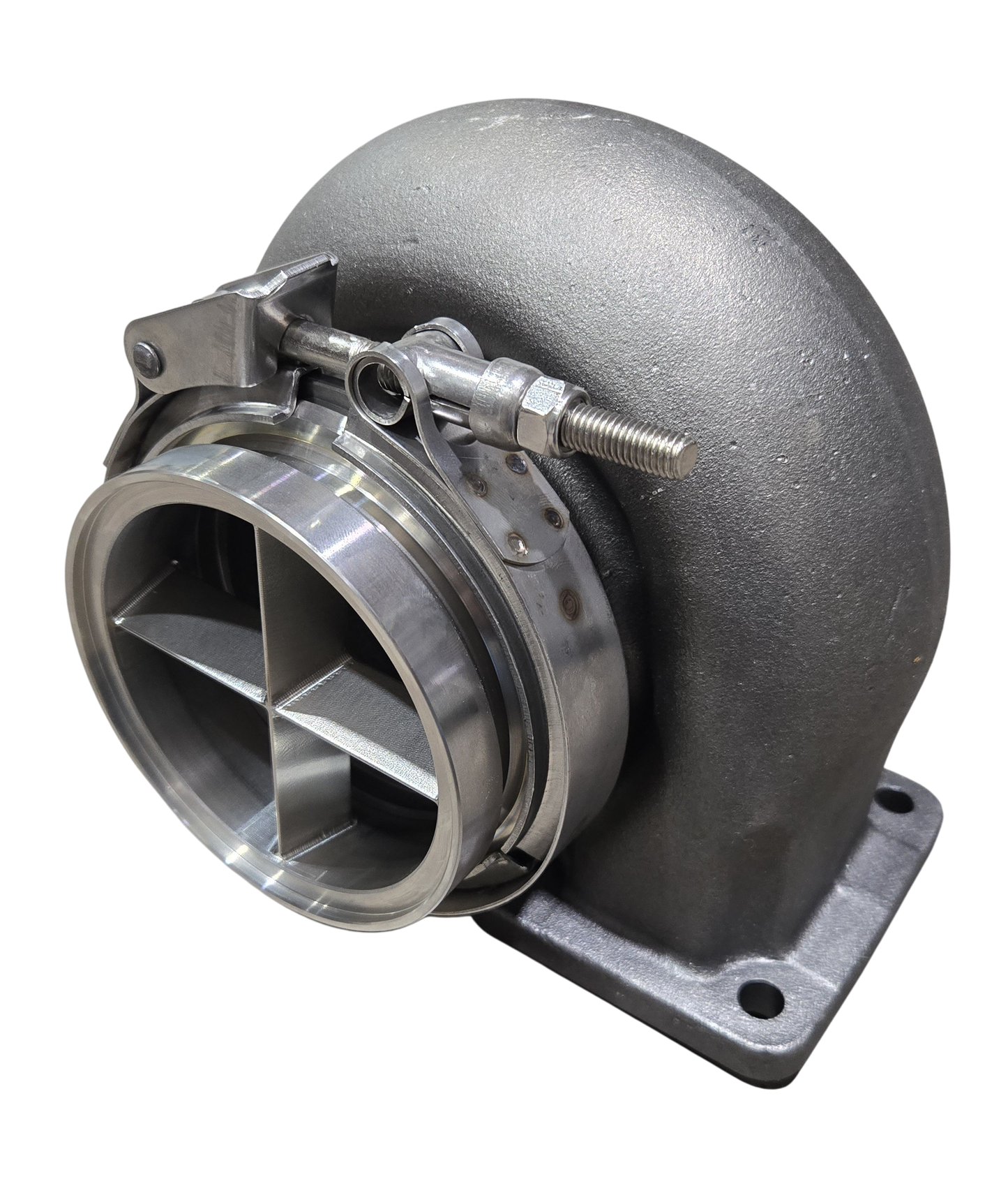 4.0in S400 *T4 Foot* Downpipe Turbo Guard Cross Bolts Flange & Clamp