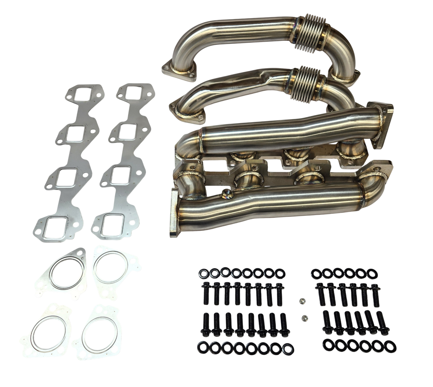 Fabricated High Flow Exhaust Manifolds & Up Pipes for 6.6 Duramax 2001-2004 LB7