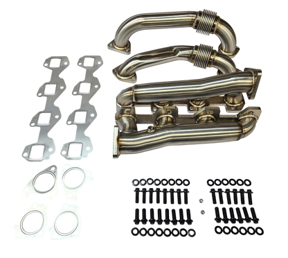 Fabricated High Flow Exhaust Manifolds & Up Pipes for 6.6 Duramax 2001-2004 LB7