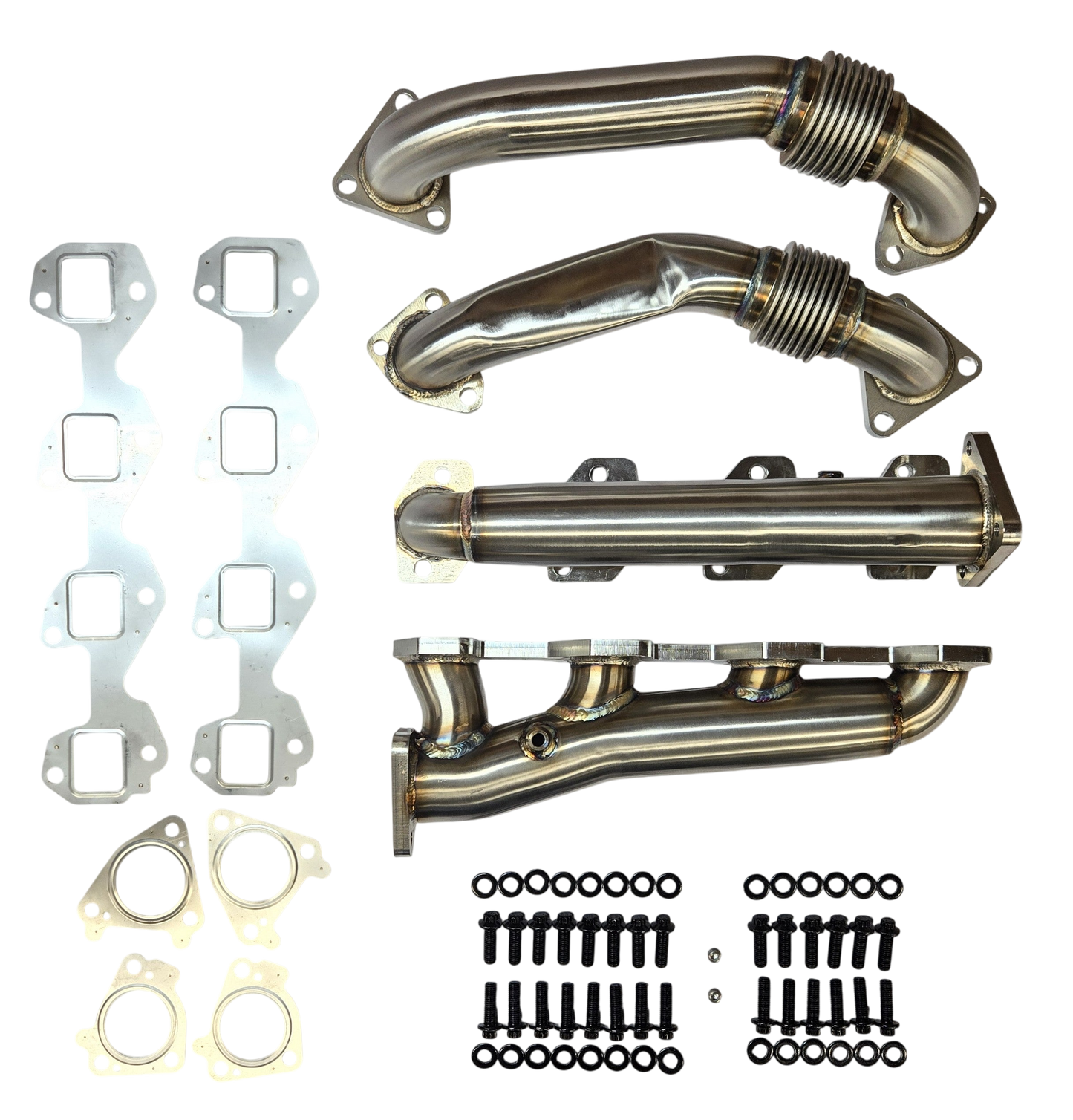 Fabricated High Flow Exhaust Manifolds & Up Pipes for 6.6 Duramax 2001-2004 LB7