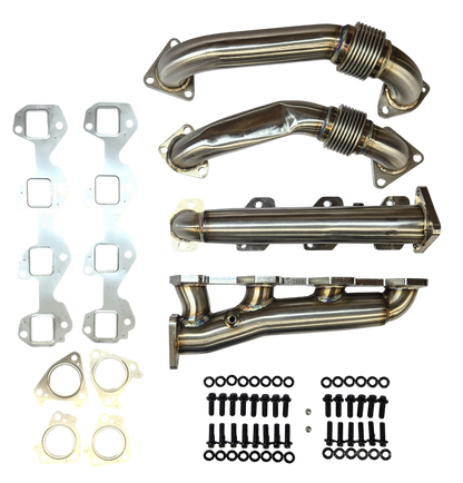 Fabricated High Flow Exhaust Manifolds & Up Pipes for 6.6 Duramax 2001-2004 LB7