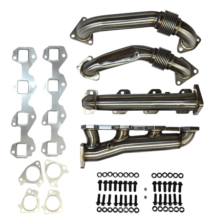 Fabricated High Flow Exhaust Manifolds & Up Pipes for 6.6 Duramax 2001-2004 LB7