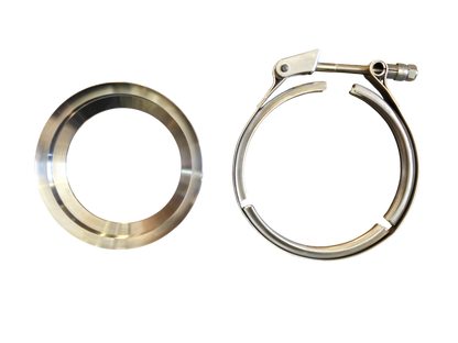 Machined Downpipe Flare Flange & Clamp for S400 *T6 Foot*