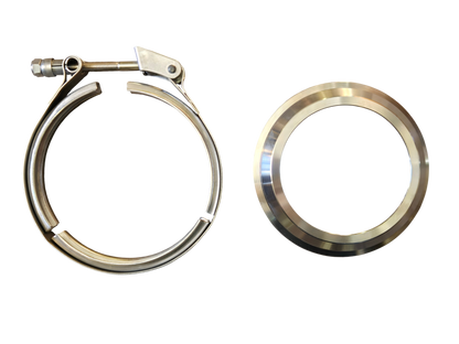 Machined Downpipe Flare Flange & Clamp for S400 *T6 Foot*