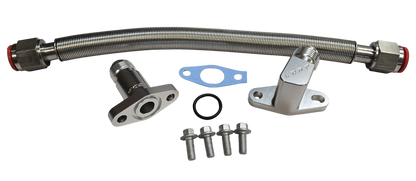 -12 S300/S400 Turbo Oil Return Drain Line Kit for 2001-2016 6.6l Duramax