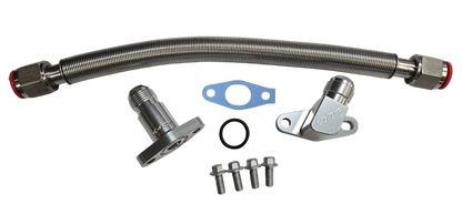 -12 S300/S400 Turbo Oil Return Drain Line Kit for 2001-2016 6.6l Duramax