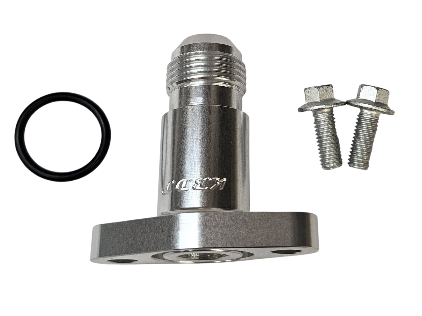 -12AN Billet Turbo Oil Return Drain Line Engine Adapter for 2001-16 6.6l Duramax