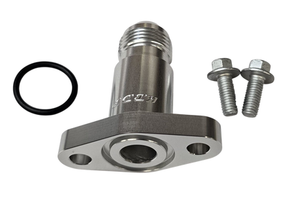 -12AN Billet Turbo Oil Return Drain Line Engine Adapter for 2001-16 6.6l Duramax