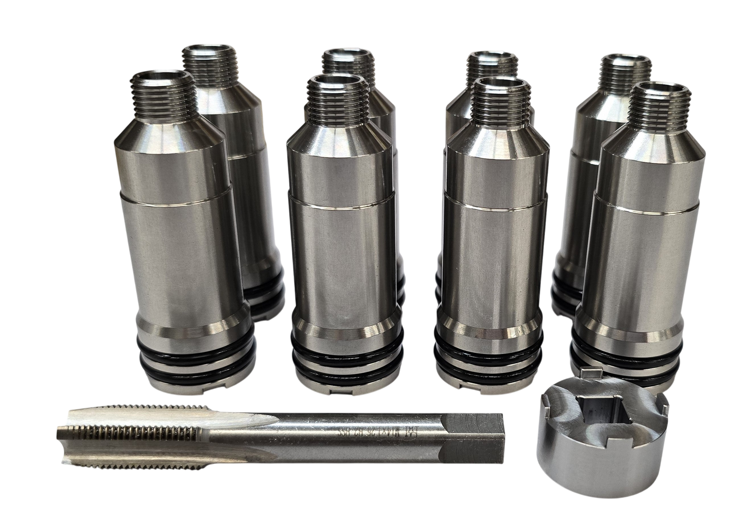 Thread In Fuel Injector Cups for 6.6l Duramax LB7 Chevy GMC 2001-2004